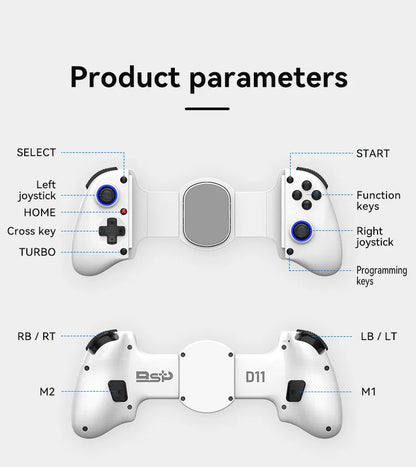 BSP-D11 Stretching Wireless Game Controller – Compatible with SWITCH, Android, iOS, PS3, PS4, XBOX, and Tablet for Gamepad Streaming