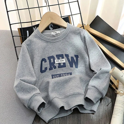 Spring Autumn Kids Sweatshirt – Cotton Long Sleeve T-Shirt for Boys & Girls 1-8Y Toddler Clothes