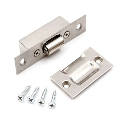 Hidden Stainless Steel Cabinet Door Latch – Heavy-Duty Roller Catch Lock for Cupboards & Wooden Doors, High-Quality Hardware