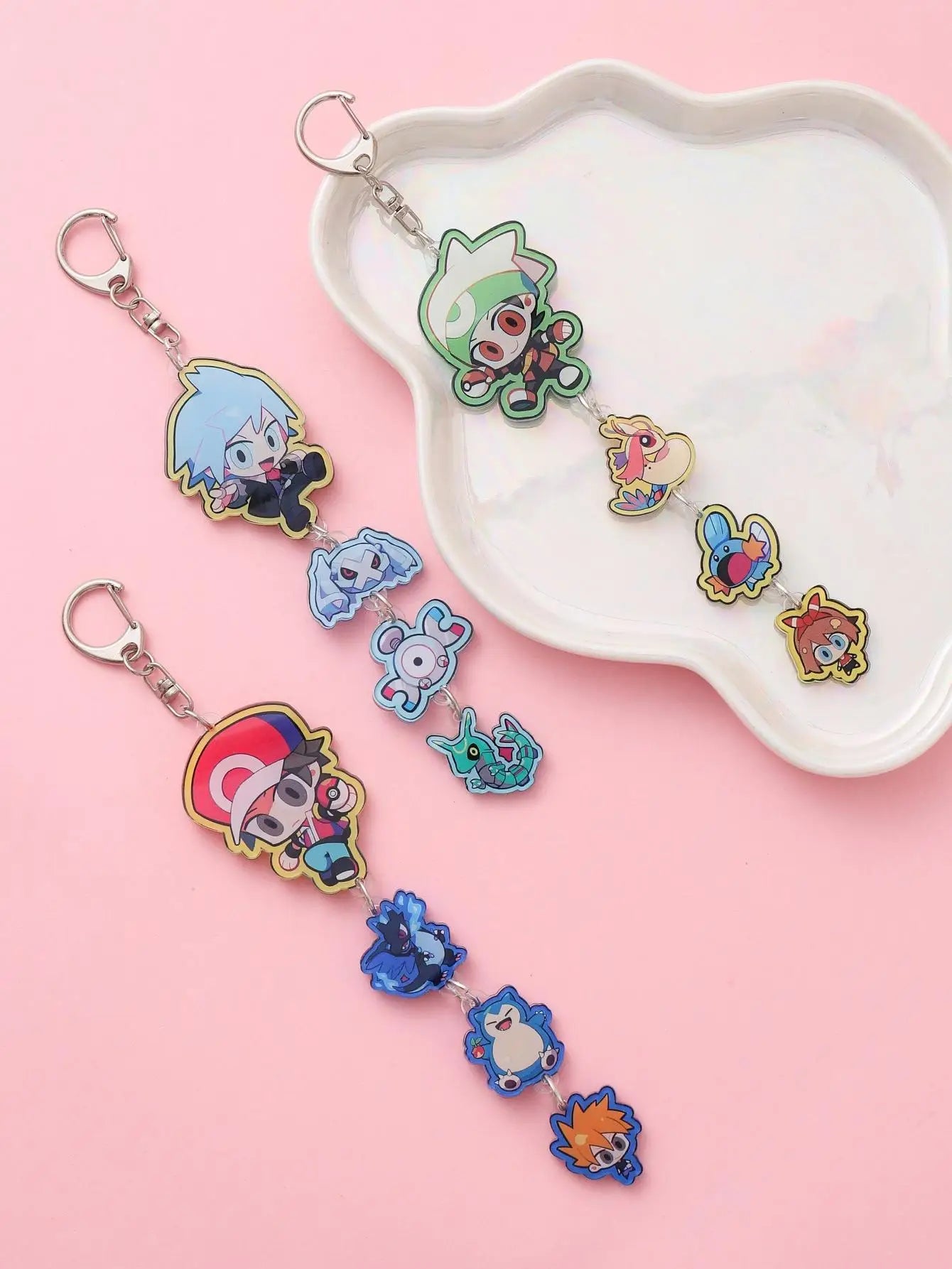 Anime Acrylic Keychain – Cute Cartoon Car Bag Pendant, Creative Gift for Friends & Fans, Fun Keyring Charm