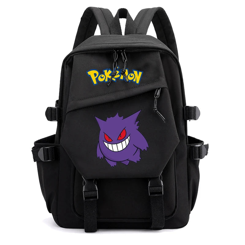 Pokemon Waterproof Women’s Backpack – Pikachu, Gengar, Snorlax Schoolbag for Girls & Students