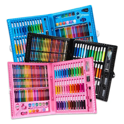Children's Drawing Set – 208/150/86PCS Sketch & Doodle Art DIY Toolkit with Portable Case, Non-Toxic Gift for Kids