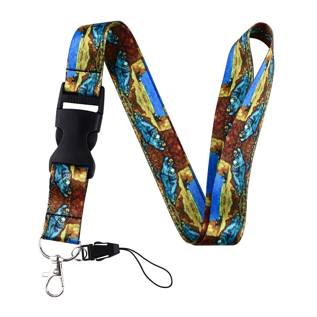 Van Gogh Starry Night Art Neck Strap Lanyard – Keychain Badge Holder for ID, Credit Card & Keys Accessories