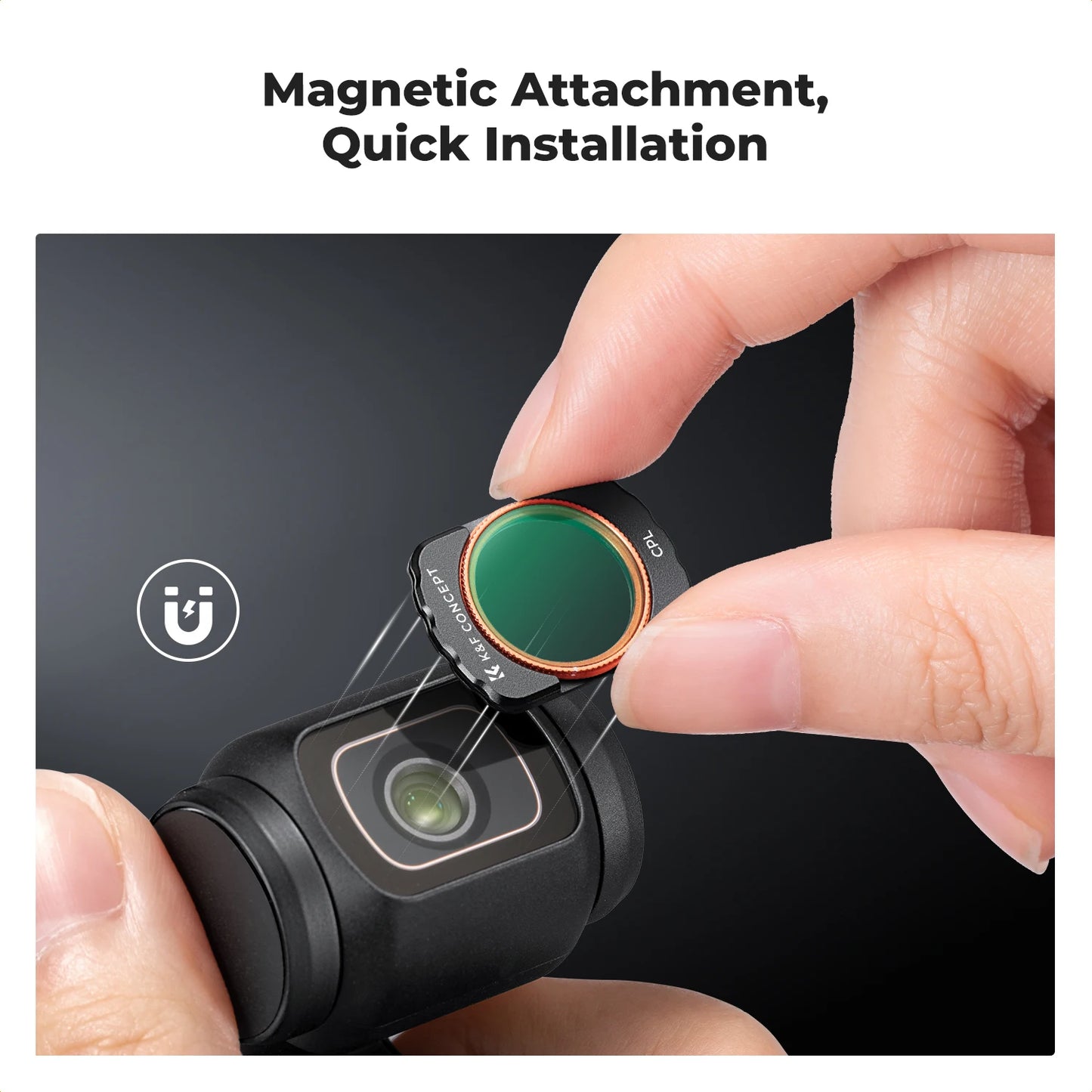K&F Concept Filter Set for DJI Osmo Pocket 3 – UV, CPL, ND/PL, Black Mist, Star & 1.2X Wide-Angle Lens Effects