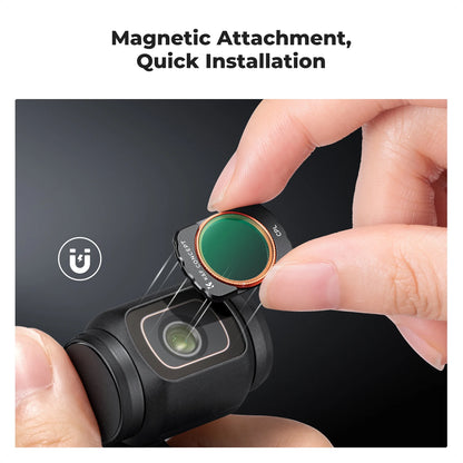 K&F Concept Filter Set for DJI Osmo Pocket 3 – UV, CPL, ND/PL, Black Mist, Star & 1.2X Wide-Angle Lens Effects