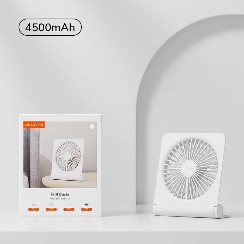 JISULIFE Mini Portable Fan - USB Rechargeable Quiet Foldable Desktop & Hanging Cooling Fan