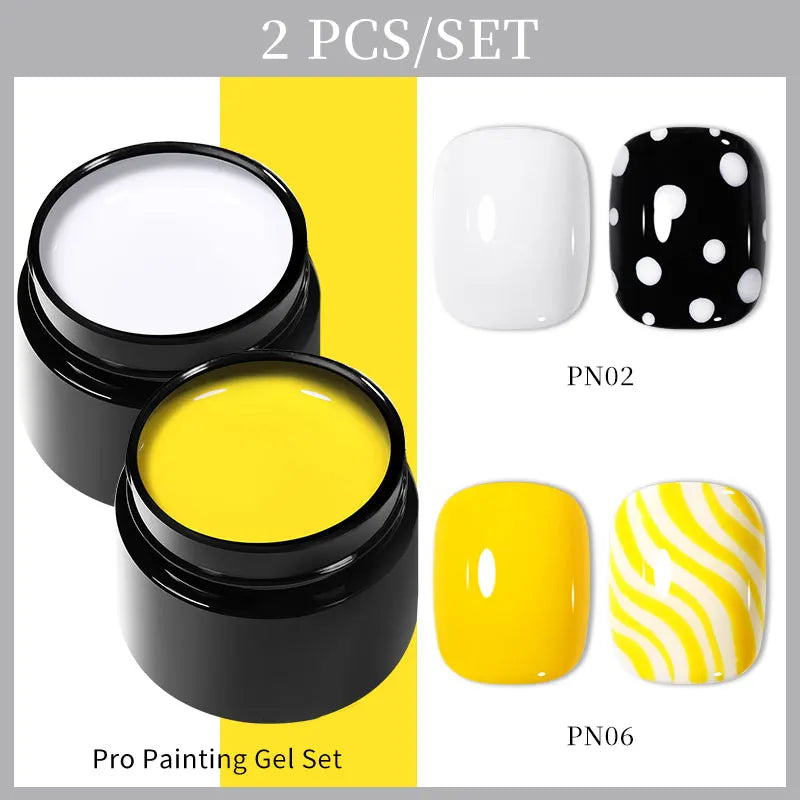 BORN PRETTY Spider Wire Gel Nail Polish 5ml - Flower Drawing & Creative Point-to-Line Nail Art Gel Varnish