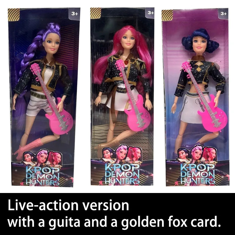 2025 Anime K-Pop Demon Hunters 30CM Vinyl Doll – Rumi Mira Zoey Birthday Gift for Girls