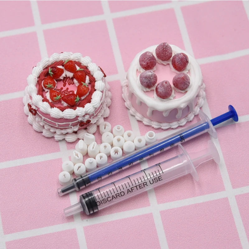 19PCS Mini Nozzle Set – Pottery Clay, Dessert, Food, and Toy Piping Tips for DIY Miniature Cakes