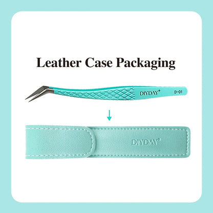 DIYDAY Anti-Slip Tweezers — High-Density Fiber Tip for Eyelash Extensions & Eyebrow Precision Beauty Tools