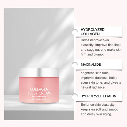 100g Collagen Jelly Cream – Anti-Aging, Anti-Wrinkle, Hydrating, and Skin Tightening Moisturizer for Soft, Firm Skin