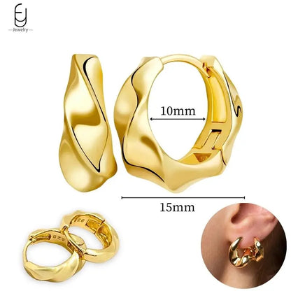 925 Sterling Silver Gold Tassel Earrings - Vintage Crystal Long Chain Hoop Jewelry for Women