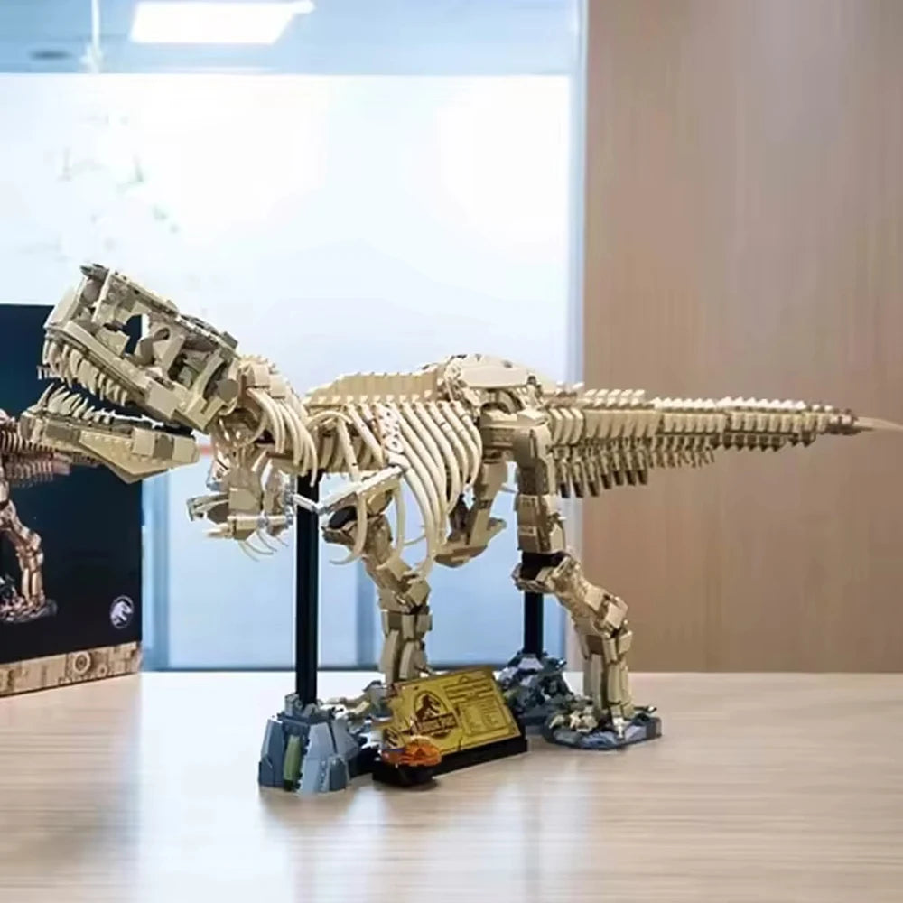 3145-Piece Dinosaur Fossil Building Blocks – 100cm T-Rex Bone Model Toy for Home Decor & Birthday Gifts