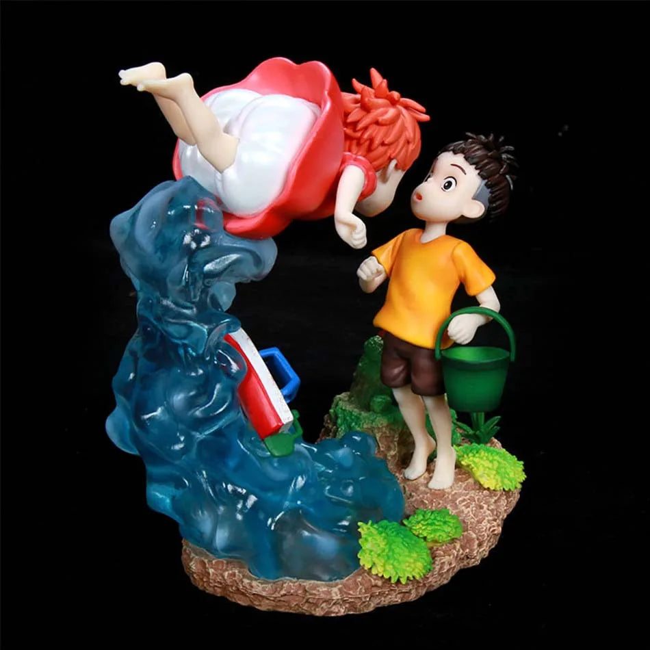 Ponyo on the Cliff PVC Figure – Ponyo & Sosuke Anime Action Figurine, Collectible Toy & Birthday Gift