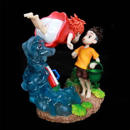 Ponyo on the Cliff PVC Figure – Ponyo & Sosuke Anime Action Figurine, Collectible Toy & Birthday Gift