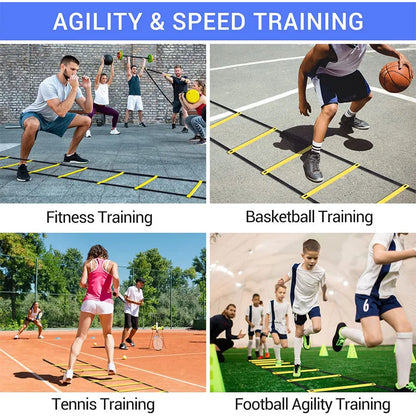 Agility Training Ladder - Nylon Speed & Flexibility Training Equipment for Football, Sports & Fitness