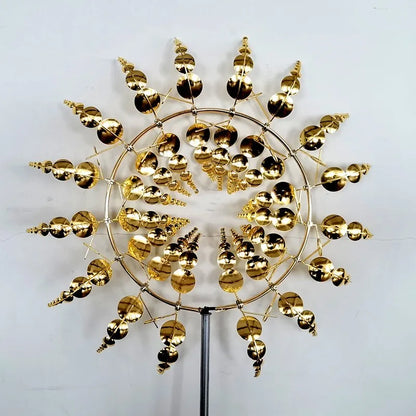 Outdoor Metal Wind Spinner – Rotating Windmill Garden Decoration & Yard Art