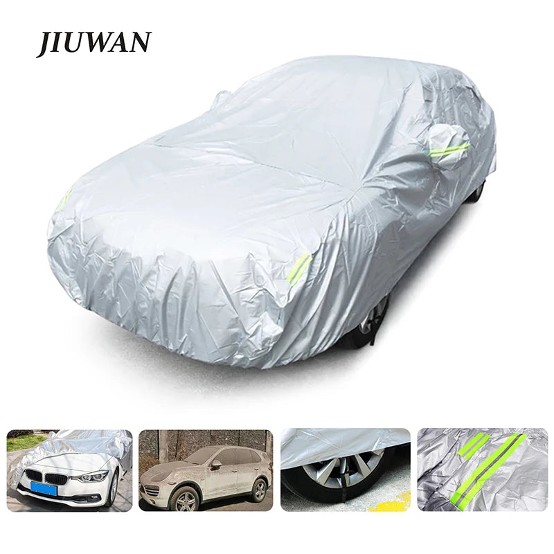 Universal Car Cover - Outdoor Full Exterior Snow Sun Dustproof Protection Cover for Sedan SUV Hatchback Vehicles