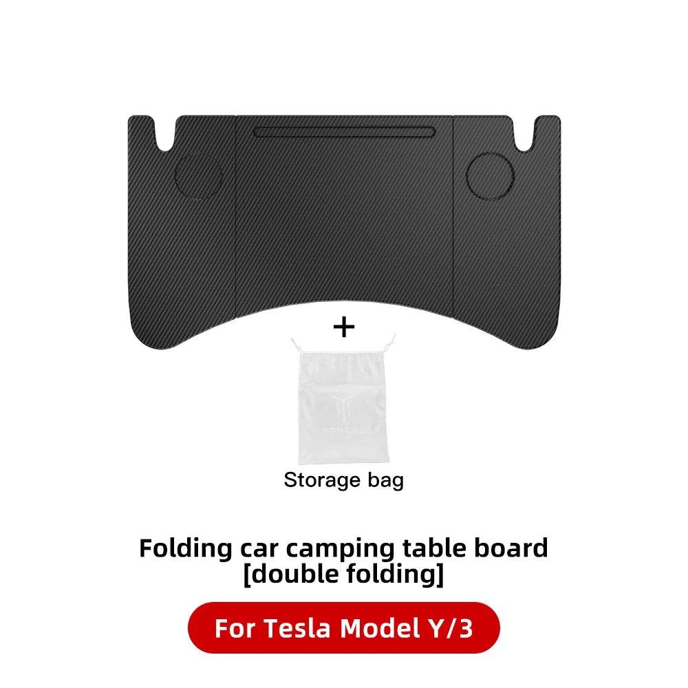 YZ Portable Steering Wheel Laptop Tray for Tesla Model 3/Y/X/S 2018-2025 – Travel Desk & Car Office Table Accessory