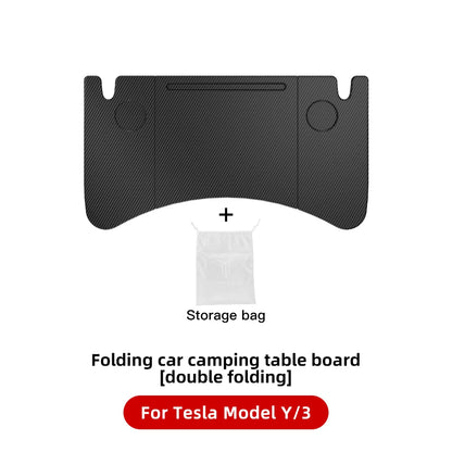 YZ Portable Steering Wheel Laptop Tray for Tesla Model 3/Y/X/S 2018-2025 – Travel Desk & Car Office Table Accessory