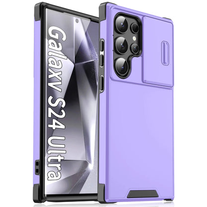 Slide Camera Armor Matte Samsung Case – Shockproof Cover for Galaxy S20–S25 Ultra/Plus/FE & Note 20 Ultra