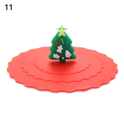 Cartoon 10cm Cute Silicone Cup Cover - Heat-Resistant, Leak-Proof, Dustproof Sealed Lid for Tea Cups