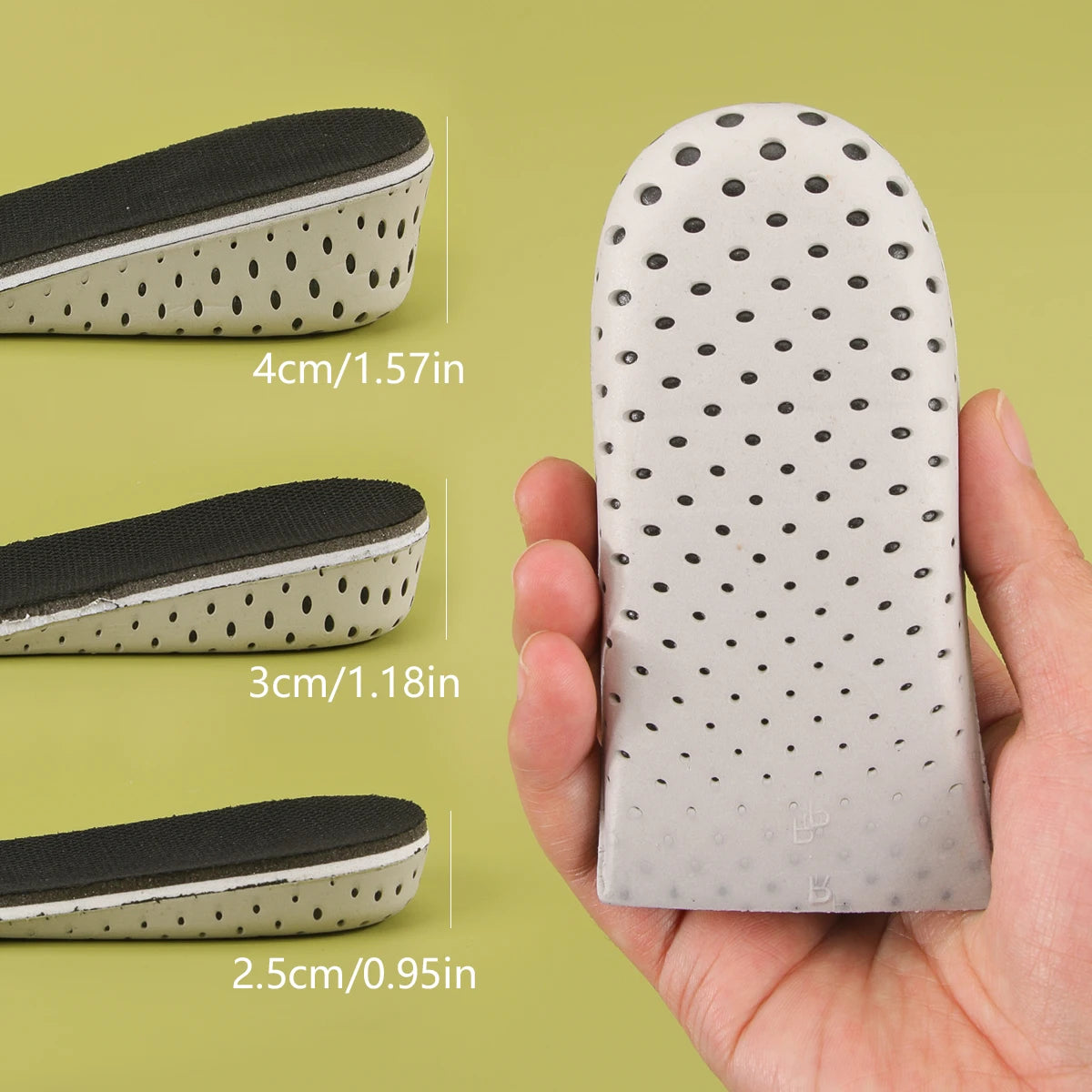 Heightening Insoles Shoe Lift — 1 Pair Taller Pad for Height Increase