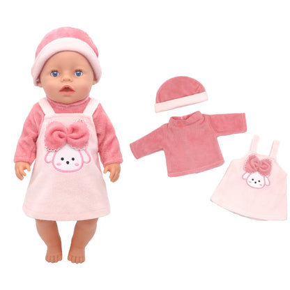 2023 New Doll Outfit Set – Cute Jumpers & Rompers for 17-Inch / 43cm Baby Reborn Dolls