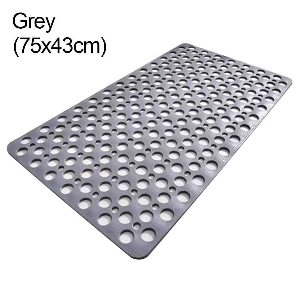 Non-Slip Bath Mat with Drain Holes – Easy Clean Bathtub Mat with Suction Cups for Bathroom Safety