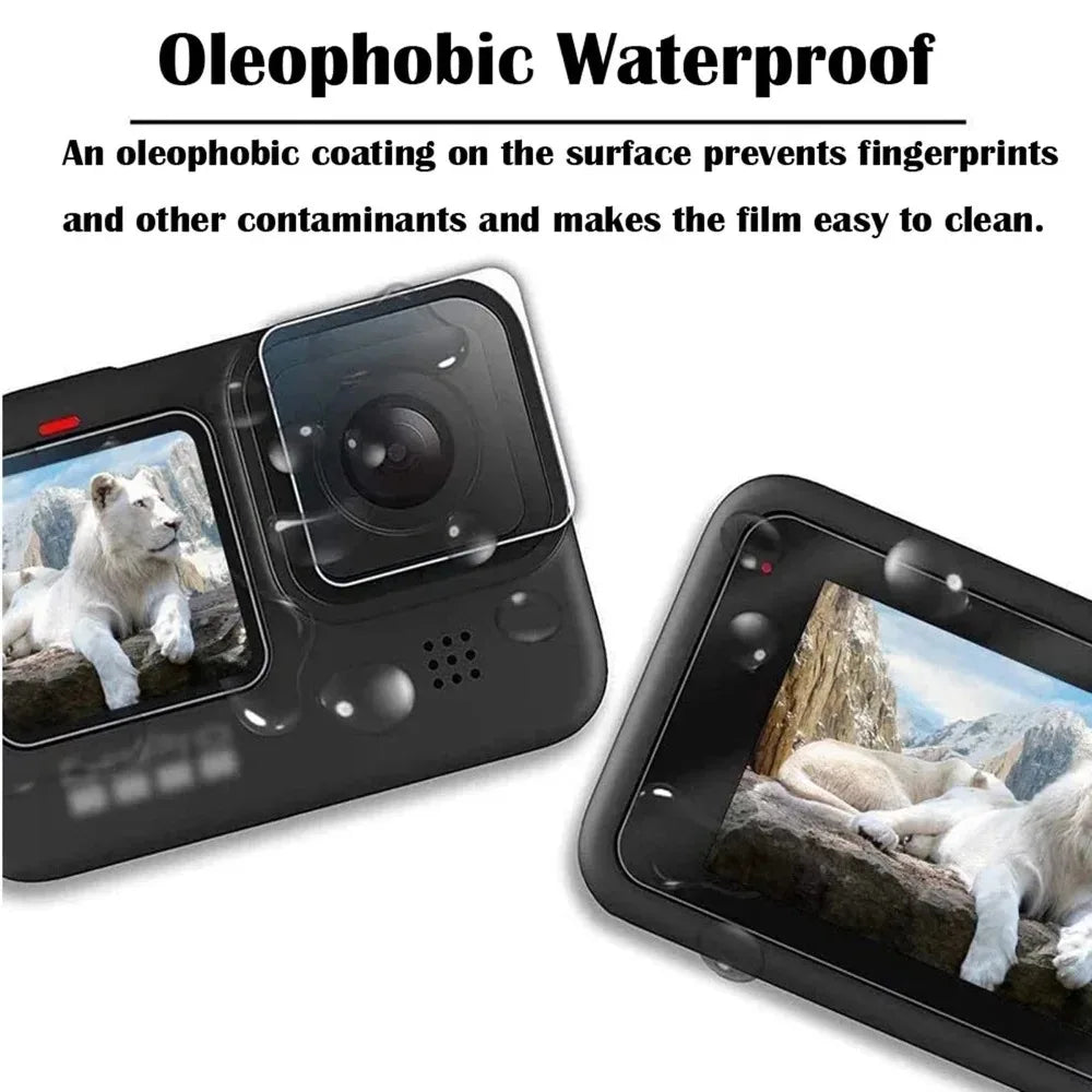 GoPro Hero 13 Black Tempered Glass Screen Protector – Silicone Case, Lens Cap & Protective Film for GoPro 13 Camera