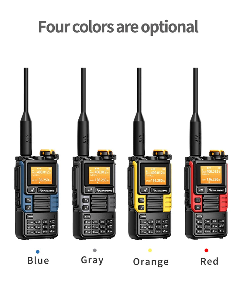 Quansheng UV-K6 Upgrade UV-K5 Interphone – 5W Air Band Radio, UHF/VHF, DTMF, FM Scrambler, NOAA Wireless Frequency with Type-C Charging