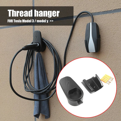 Car Charging Cable Mount – Wall Charger Holder with Chassis & Connector Bracket for Tesla Model 3/Y Accessories