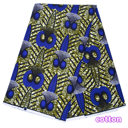 Original African Wax Print Fabric - 100% Cotton Colorful Dutch Ankara Pagne