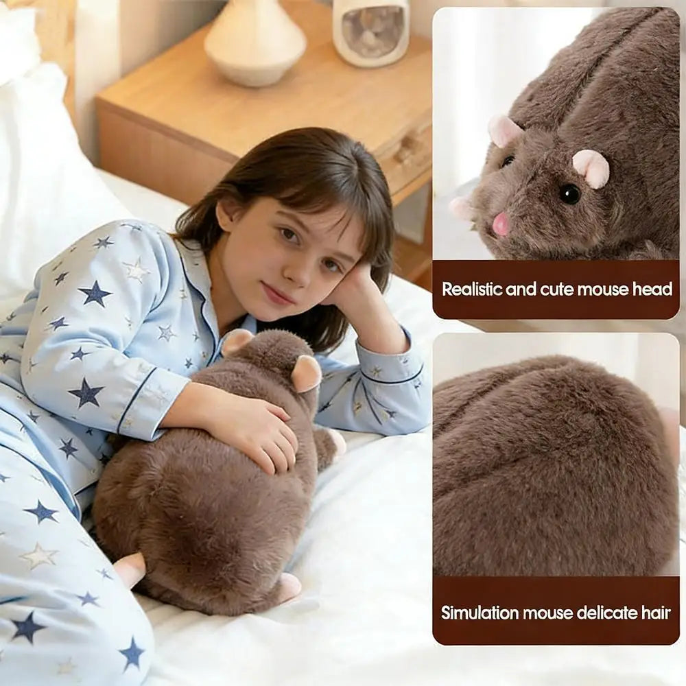 Cute Mouse Plush Doll - 40/90cm Oversized Cartoon Flower Branch Animal Toy & Birthday Gift for Kids