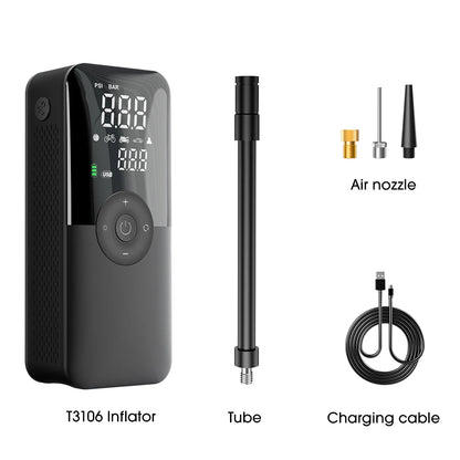 CARSUN Digital Cordless Tire Inflator – Rechargeable Portable Air Pump for Car, Motorcycle, Bicycle & Balls