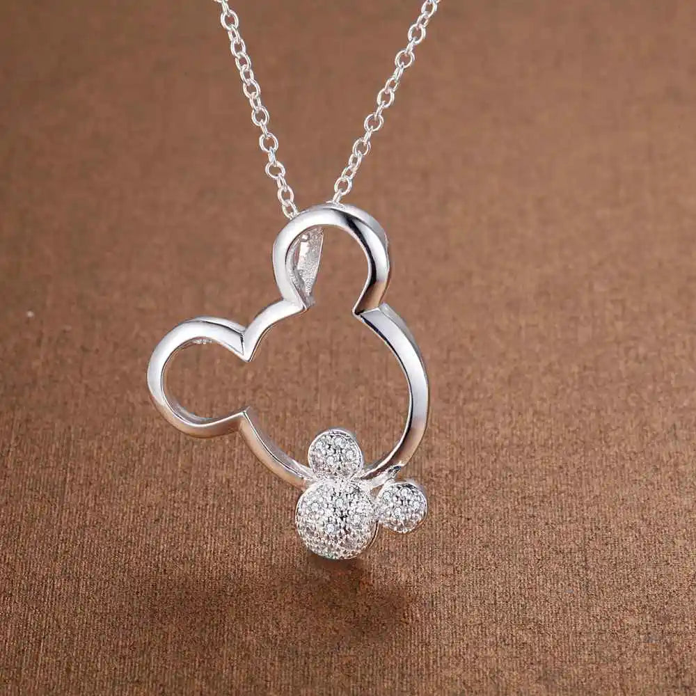 925 Sterling Silver Zircon Pendant Necklace - Elegant Women’s Jewelry Gift For Student Girlfriend And Wedding