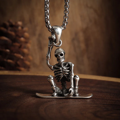 Caribbean Pirates Aztec Gold Coin Necklace – Retro Skull Pendant, Punk Hip Hop Movie Accessory