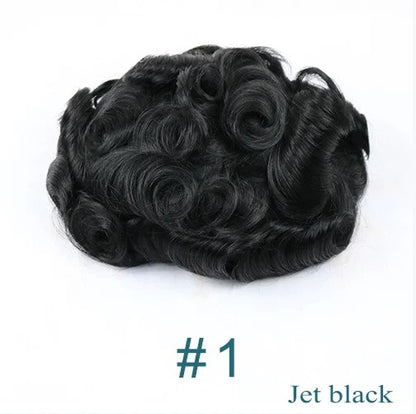 Men's Human Hair Toupee - 0.1mm Thin PU Base Undetectable Durable Hair System