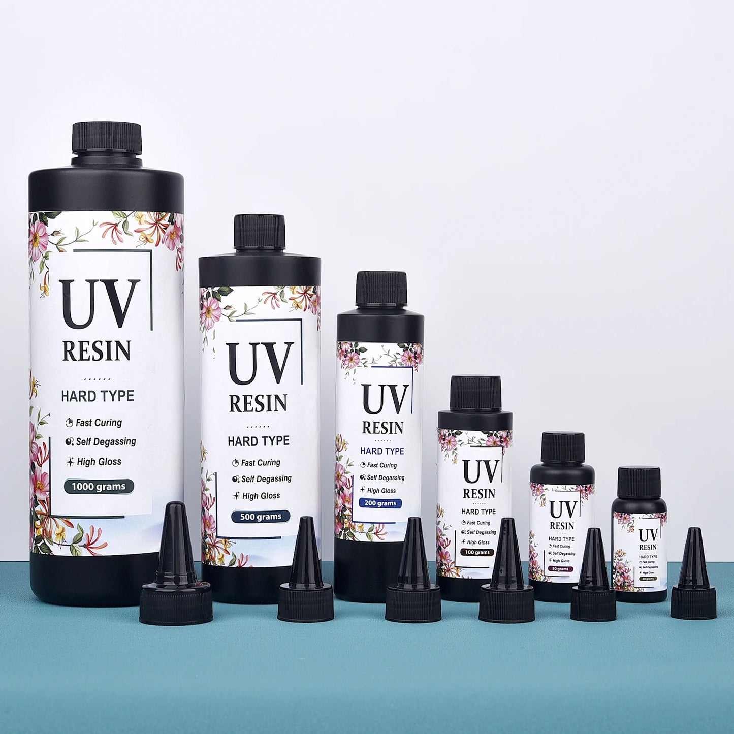Crystal Epoxy Resin UV Glue - Quick Drying Hardener for DIY Jewelry Making, Available in 20g-1000g with UV Lamp Accessories