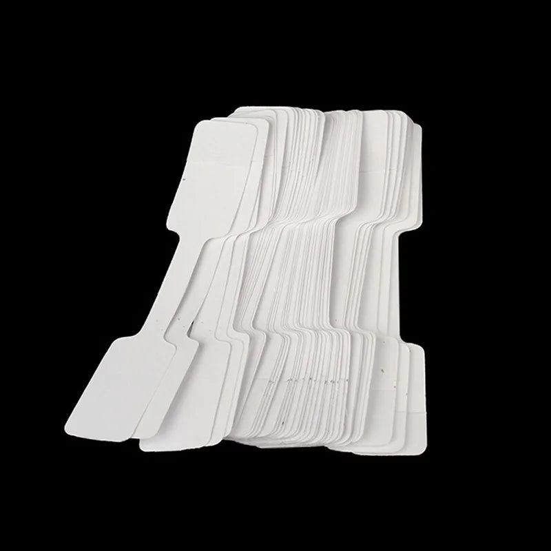 100PCS Blank Paper Price Tag Stickers – Self-Adhesive Jewelry Bracelet Ring Label Display Cards