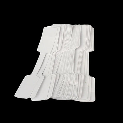 100PCS Blank Paper Price Tag Stickers – Self-Adhesive Jewelry Bracelet Ring Label Display Cards