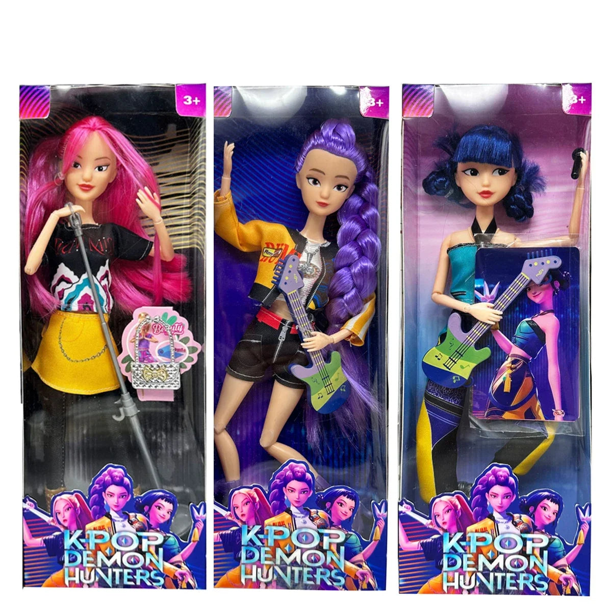 HOT K-Pop Demon Hunters Doll Toys – Rumi, Mira & Zoey Action Figures, Princess Baby Girl Plastic DIY Toy for Girls