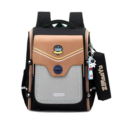Orthopedic Waterproof Elementary School Backpack Set – High-Quality Kids Bookbag for Boys & Girls with Pencil Case Gift Set