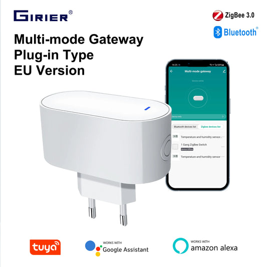 GIRIER Tuya ZigBee Gateway Hub – Plug-in Multi-Mode Bridge, Bluetooth Mesh Hub for Smart Home Automation