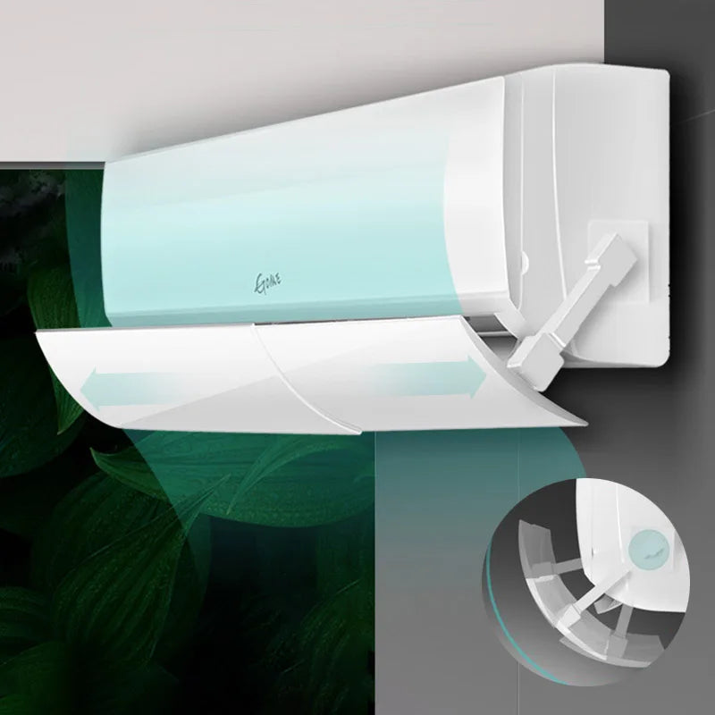 Adjustable Hanging Air Conditioning Deflector – Anti-Direct Blowing Windshield Baffle for Home AC