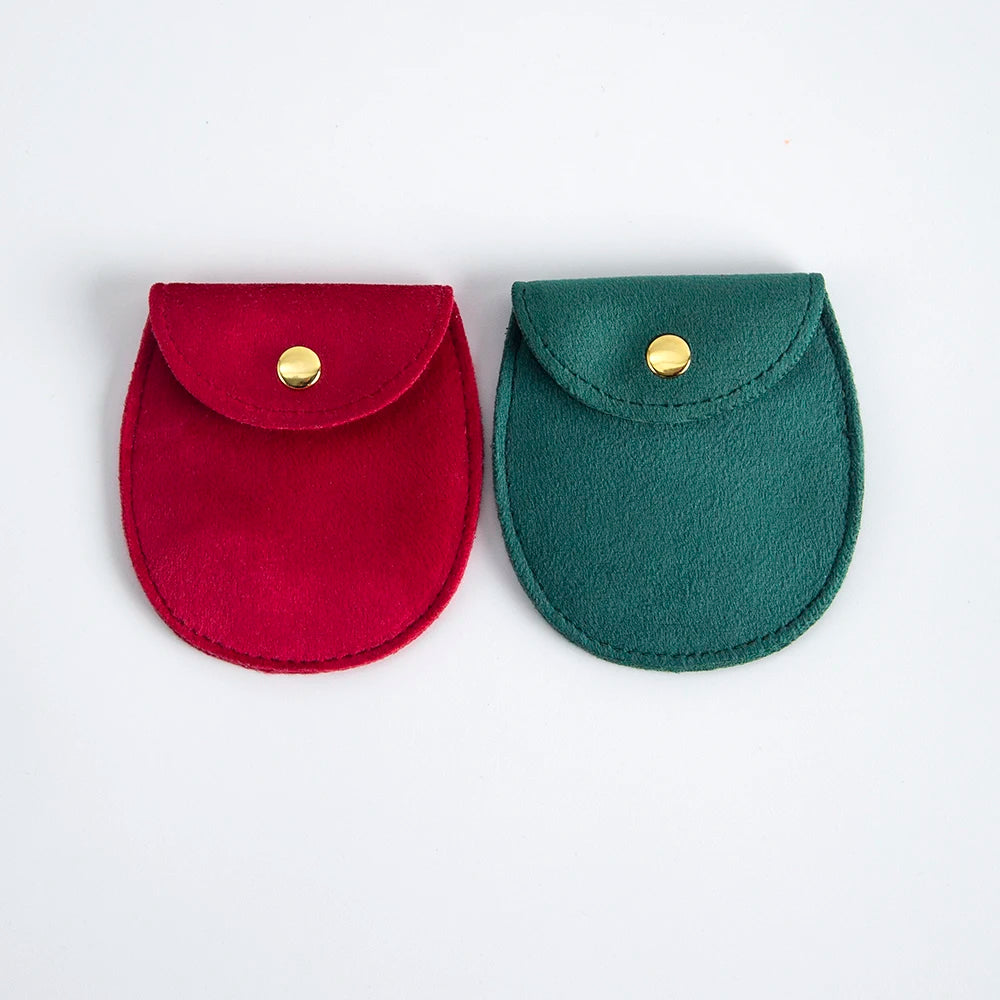 10-Pack Velvet Jewelry Snap Pouches – Gift Packaging Bags for Earrings, Necklaces, Travel & Weddings