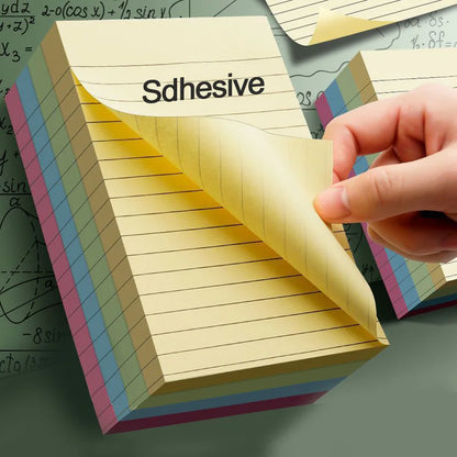 200-Sheet Sticky Note Set - 4-Color Self-Adhesive Writing Pads and Page Markers for Students, Office, and Study Organization