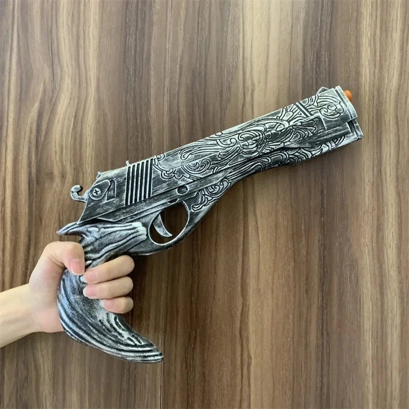 OW Gun Cosplay Meiling Zhou Frost Shock Prop – PU Rubber Weapon Model, Safe Halloween Costume Accessory