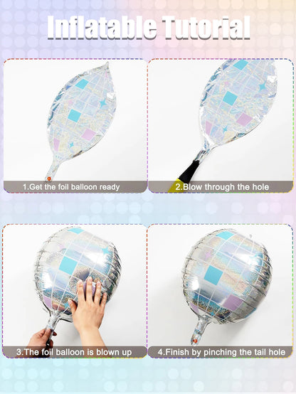 24-Piece Pop Music Party Balloon Set – Guitar, Microphone, Disco Ball, Musical Notes and Star Decorations