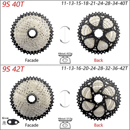 SUNSHINE Bicycle Cassette 8-12 Speed Freewheel - 32T to 52T Sprocket for Shimano/SRAM HG Flywheel